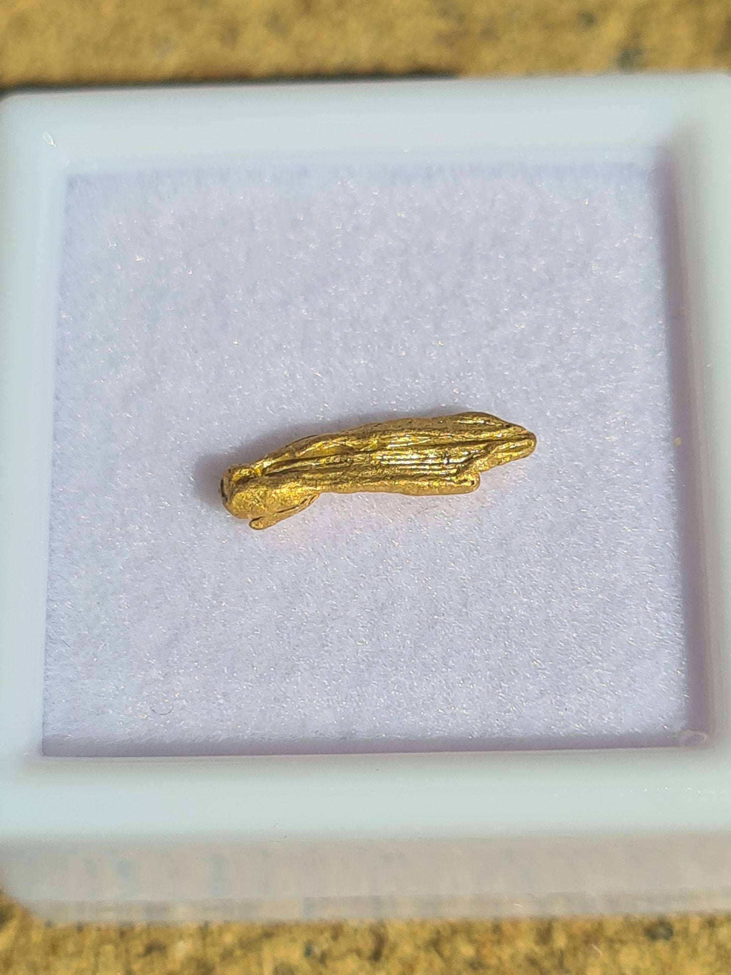 Striated Gold Nugget .25 grams