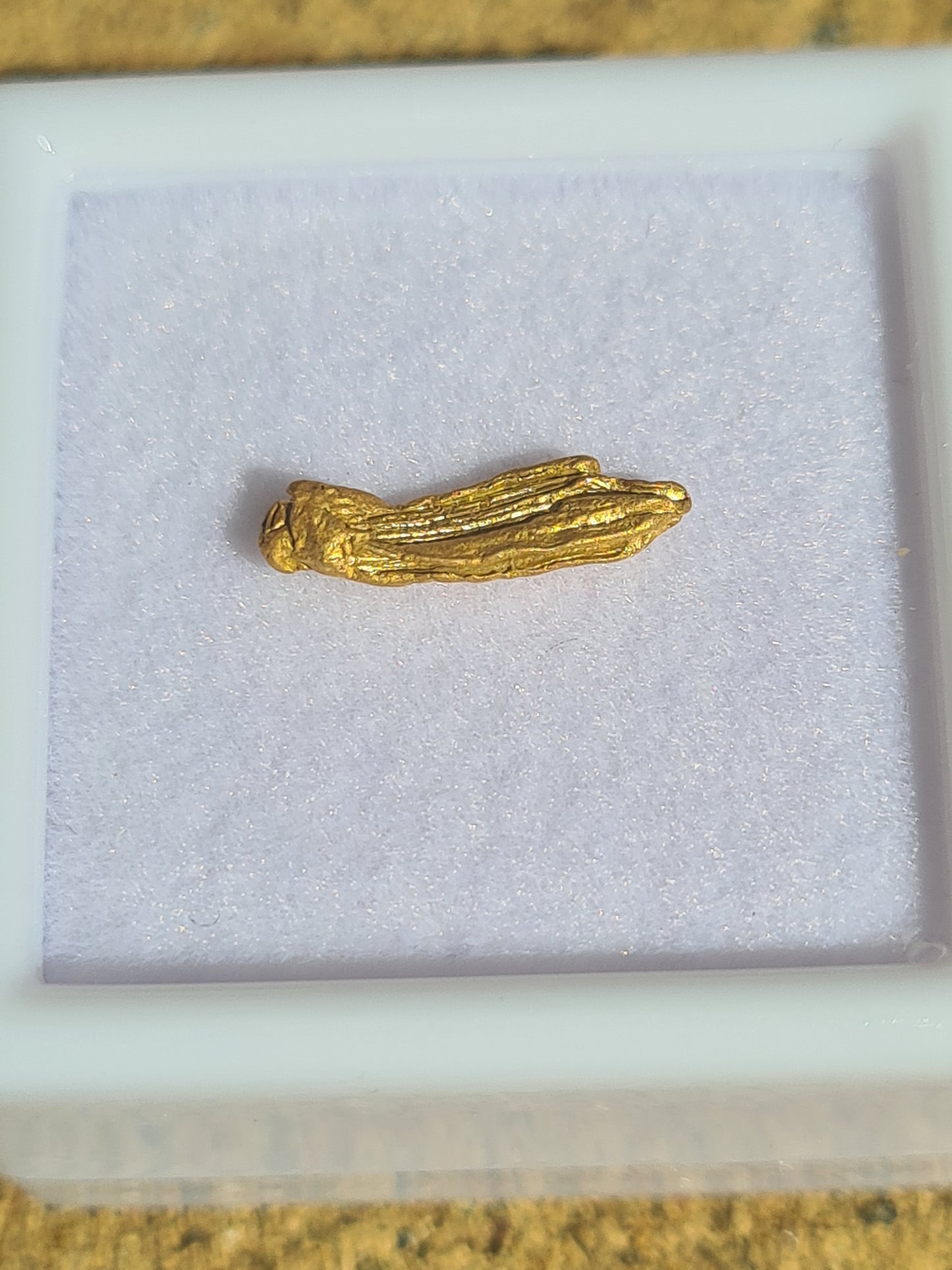 Striated Gold Nugget .25 grams